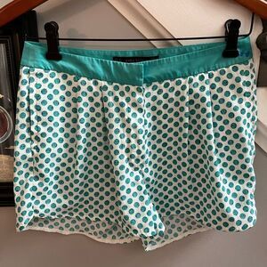 Zara Basic Aqua Dot Tailored Running Short sz XS EUC